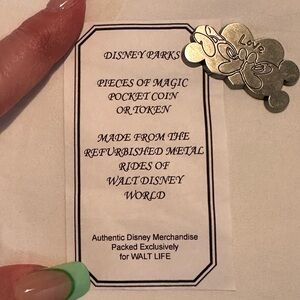 Disney Silver Cloud-Shaped Metal Token